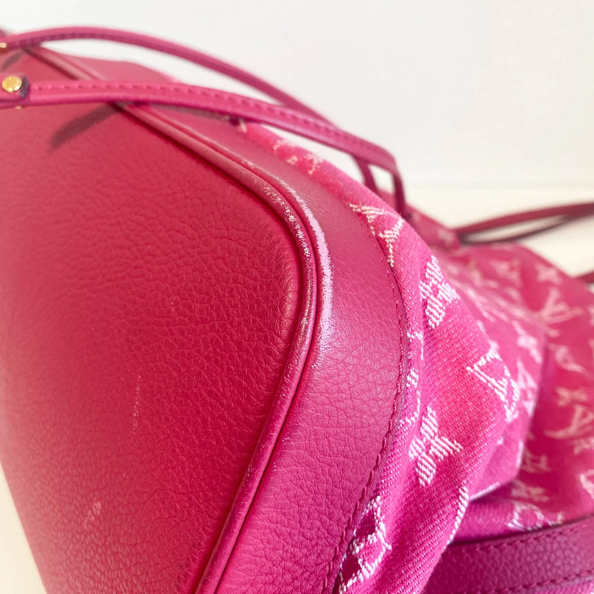 Pink Monogram Denim Noefull M40870