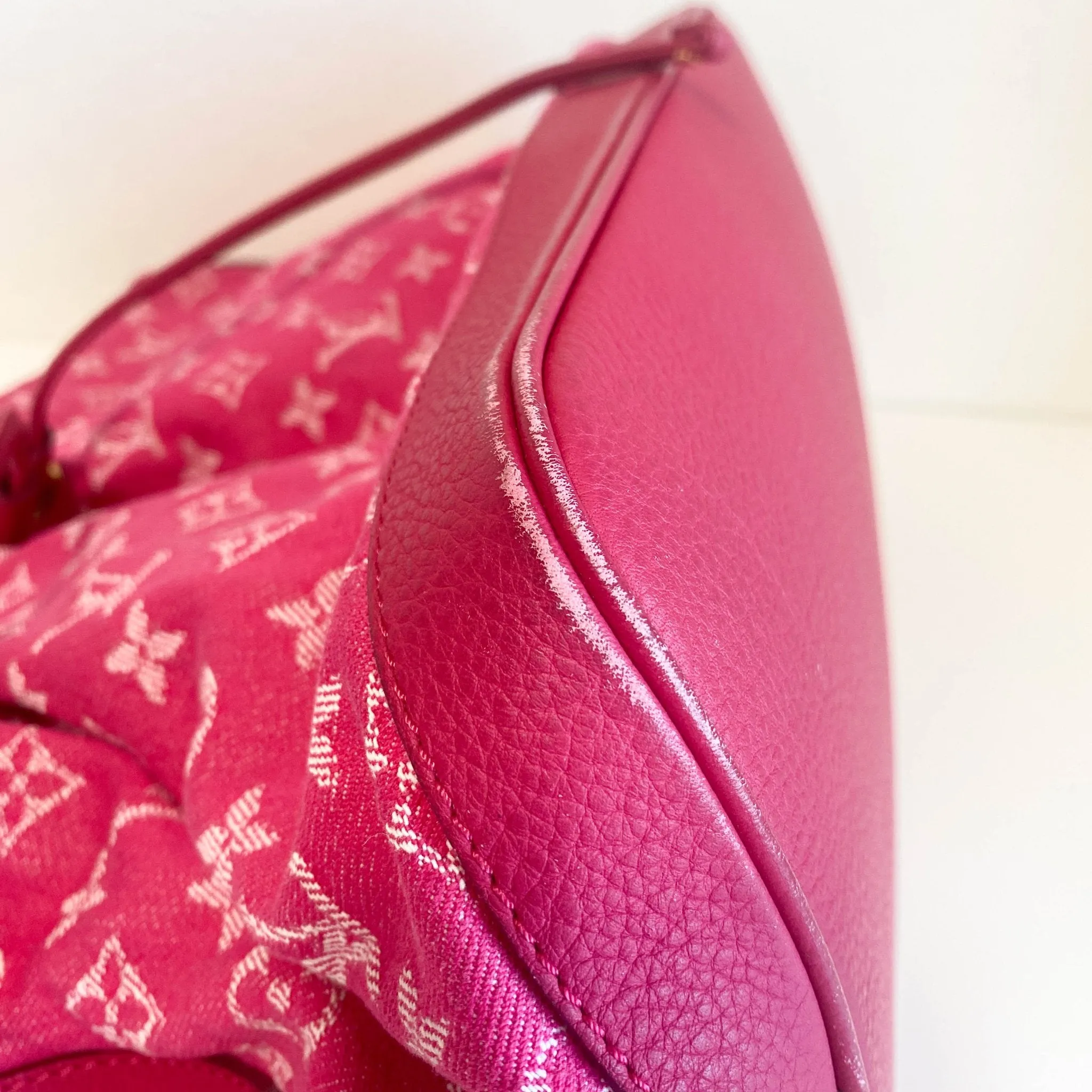 Pink Monogram Denim Noefull M40870