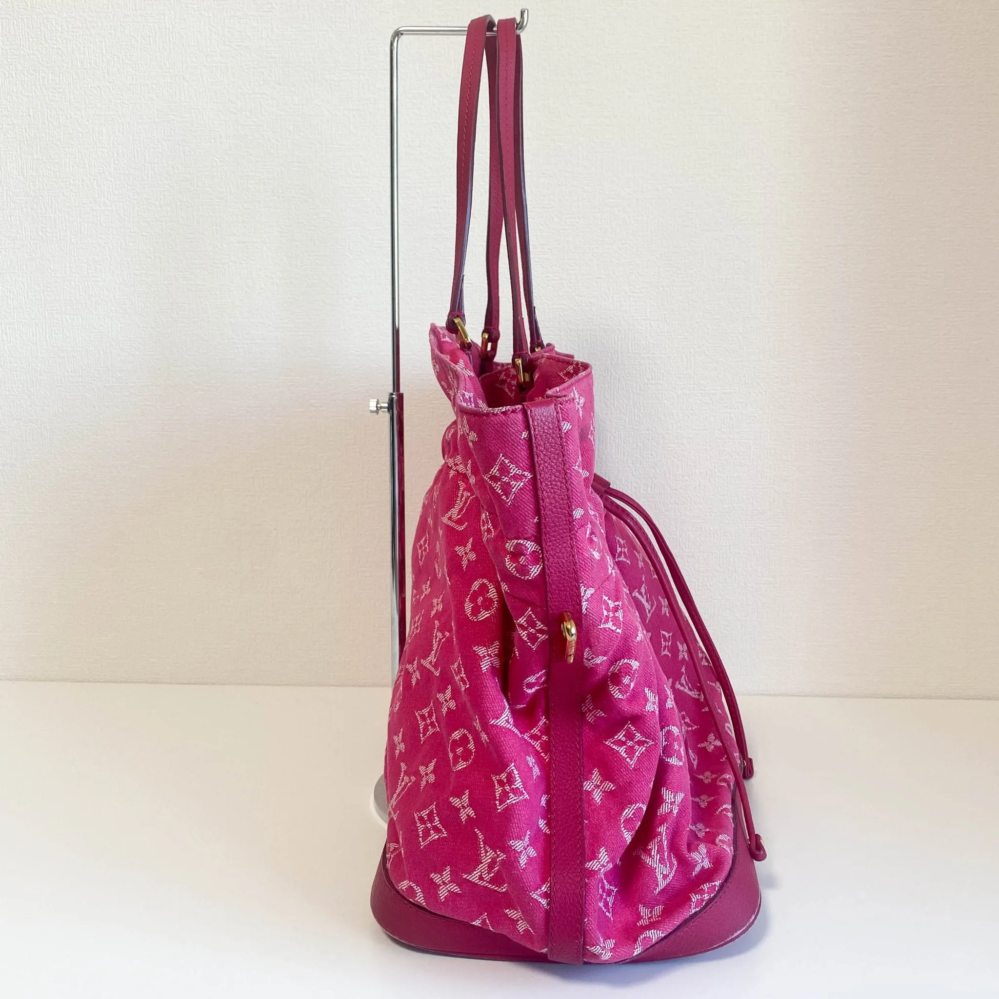 Pink Monogram Denim Noefull M40870