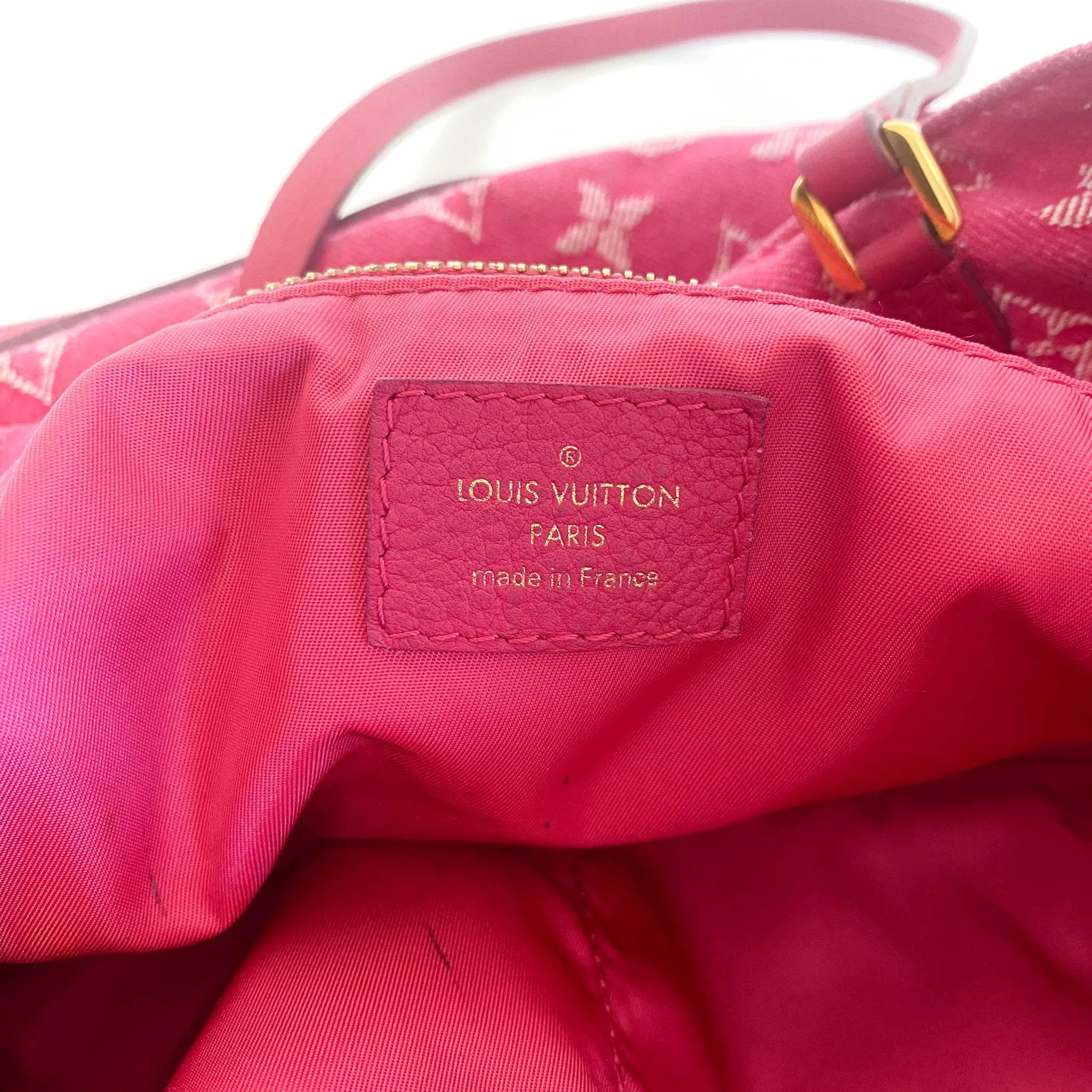 Pink Monogram Denim Noefull M40870