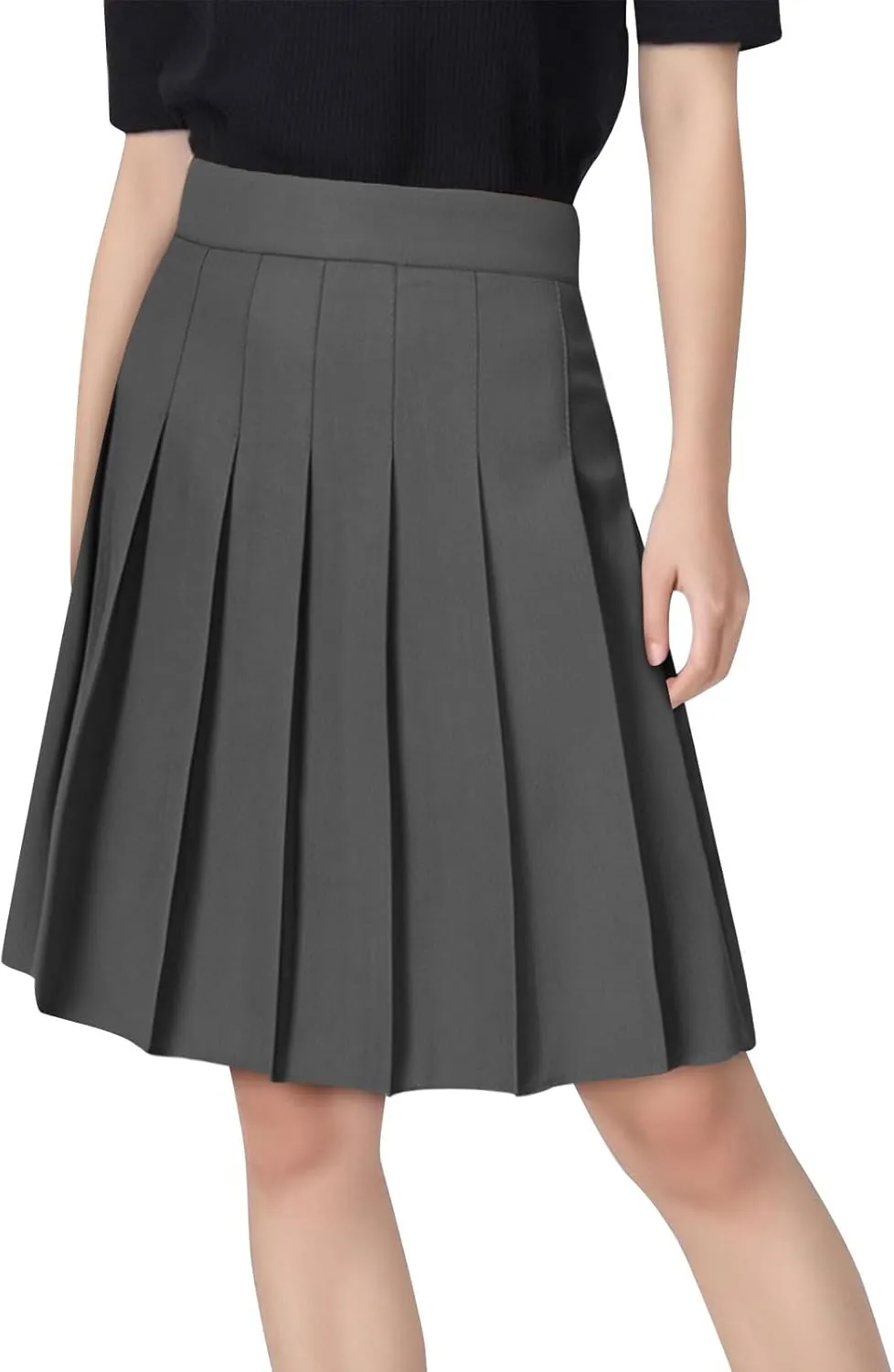 Pleated Skirt for Women Summer Elastic Waist School Uniform Cheerleader Skirts Casual Comfy Loose Plus Size Skorts