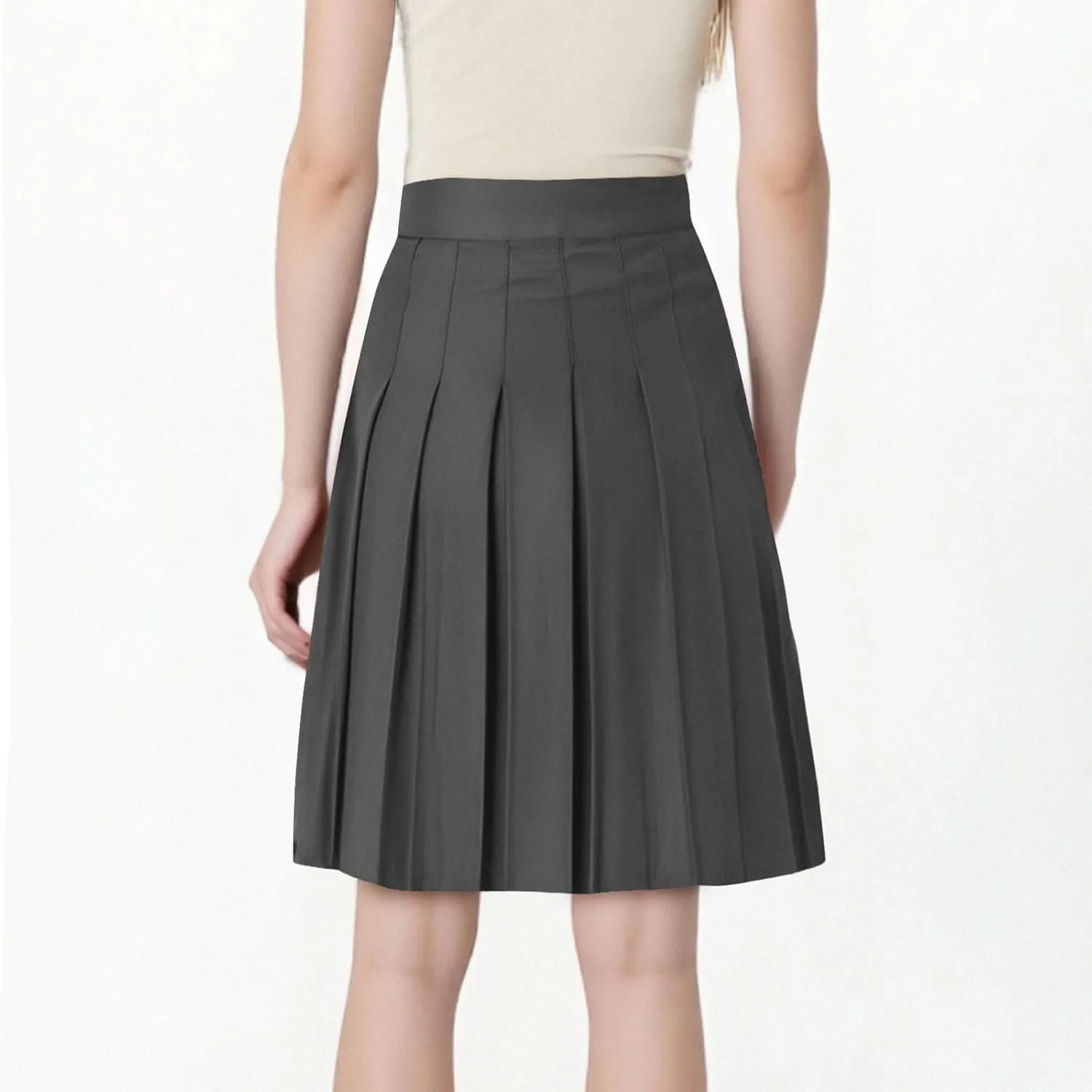 Pleated Skirt for Women Summer Elastic Waist School Uniform Cheerleader Skirts Casual Comfy Loose Plus Size Skorts