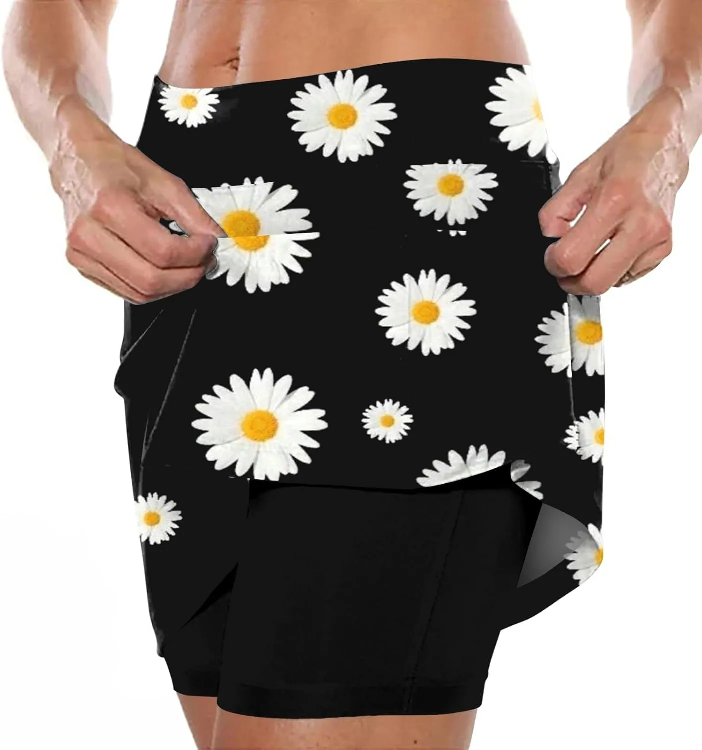 Plus Size Golf Skirts for Women Stretchy Tennis Mini Skirt Shorts Solid Athletic Workout Casual Skorts with Side Pockets 2024