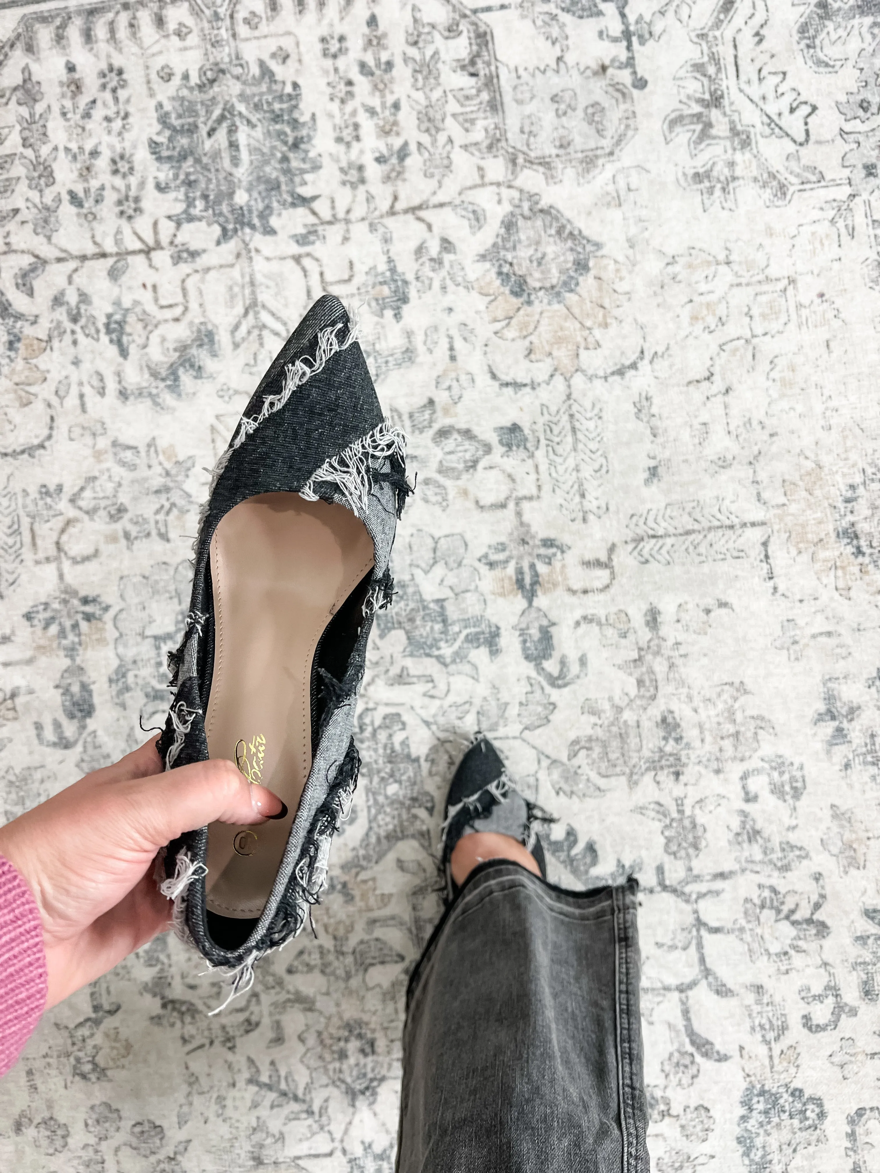 "Simply Things" Distressed Triangle High Heel