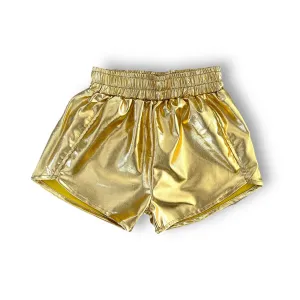 Retro Lame Short - Gold