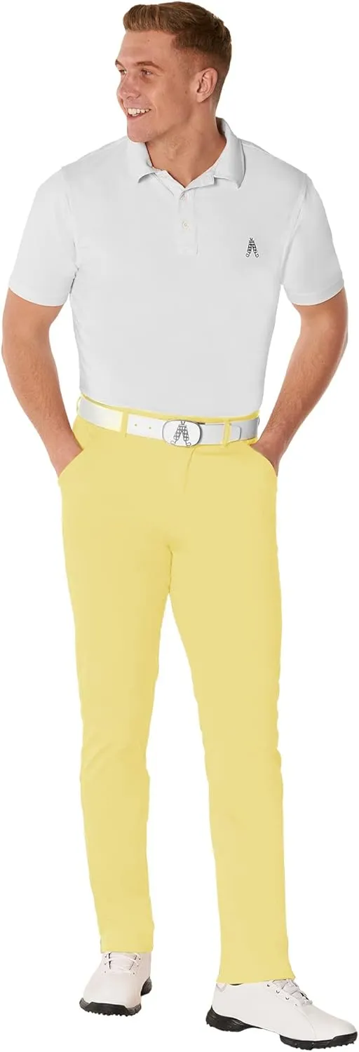Royal & Awesome Pastel Golf Pants, Stretch Relaxed Fit Bottoms, Crazy Golf Pants for Men's, Funny and Bright Golfing Apparel