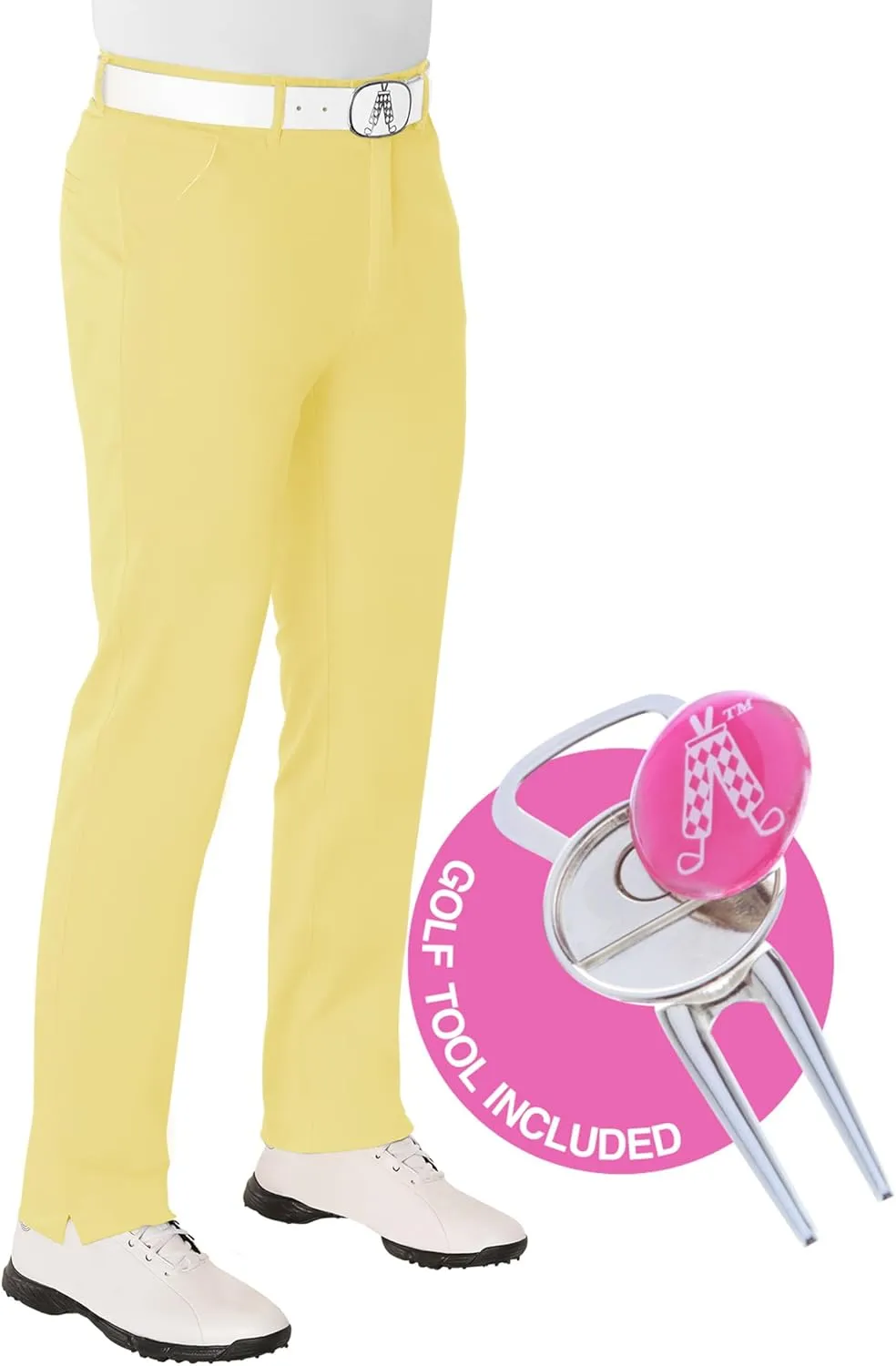 Royal & Awesome Pastel Golf Pants, Stretch Relaxed Fit Bottoms, Crazy Golf Pants for Men's, Funny and Bright Golfing Apparel