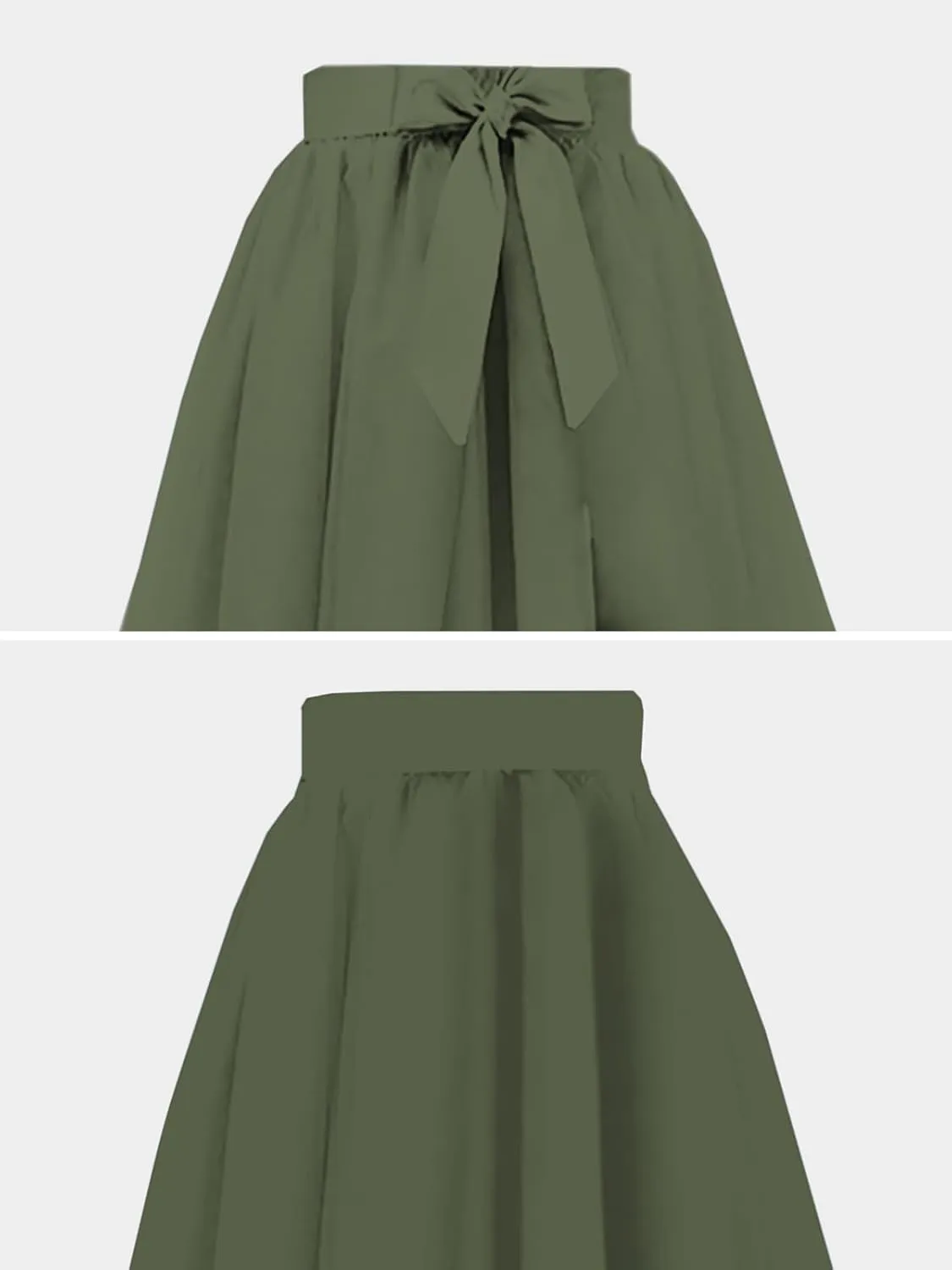 SANGTREE Women's Chiffon Skirt Flowy Floral Midi Maxi Elastic Pleated High Waist Swing Printed Belted Skirt