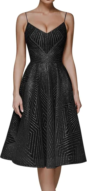 Semi Formal Dresses for Women Evening Party Plus Size Midi Cocktail Elegant Homecoming Prom Dress Summer Beach Dress