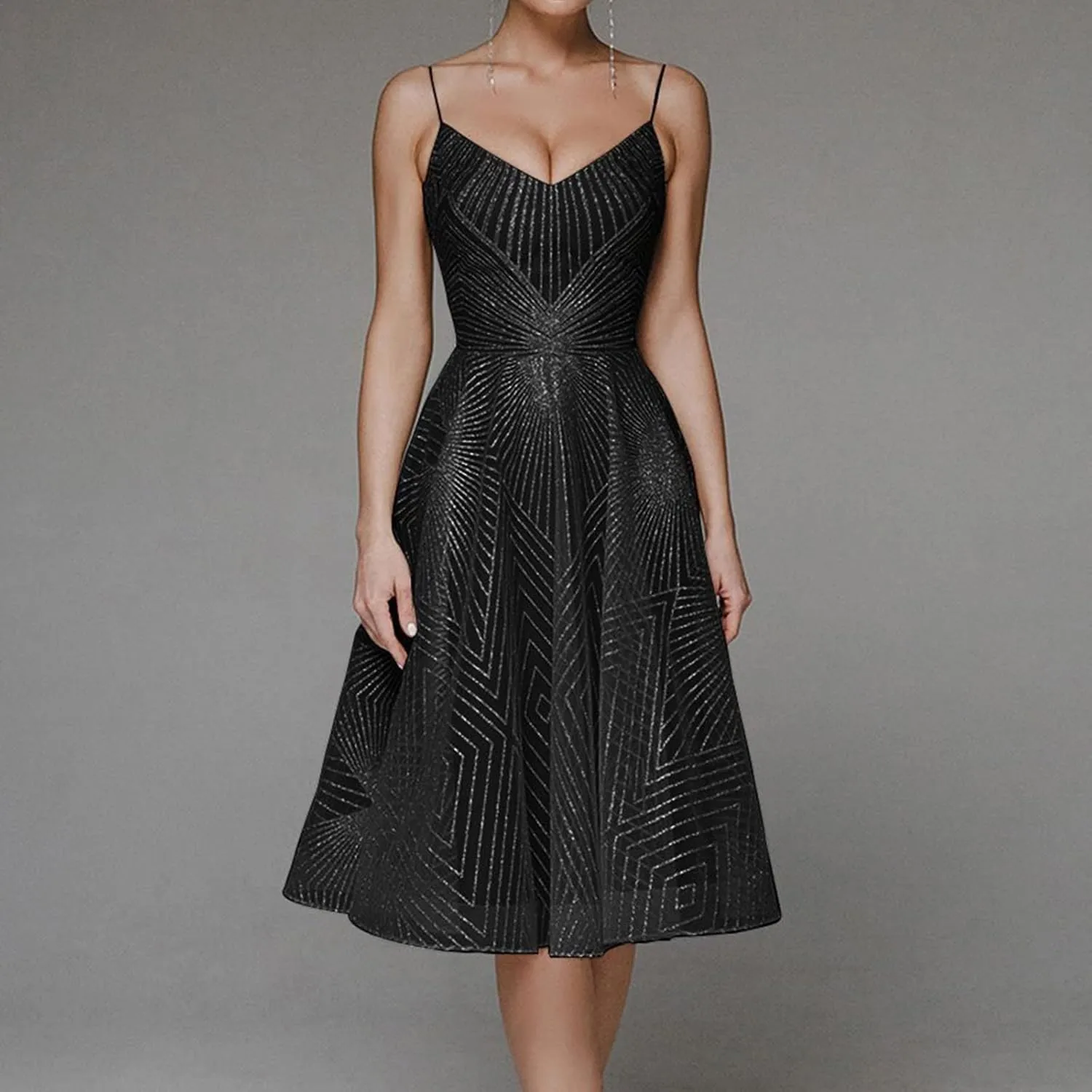 Semi Formal Dresses for Women Evening Party Plus Size Midi Cocktail Elegant Homecoming Prom Dress Summer Beach Dress