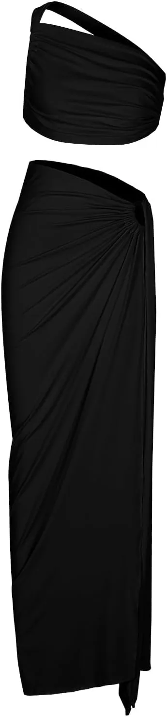 Sexy Cutout Maxi Dress, Ruched Backless, Summer Vacation Outfits for Women, Bodycon Cocktail Slit Cut Out Open Back
