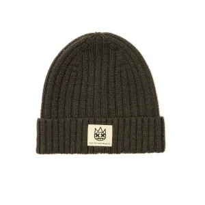 SHIMUCHAN LOGO KNIT HAT IN VINTAGE CHARCOAL