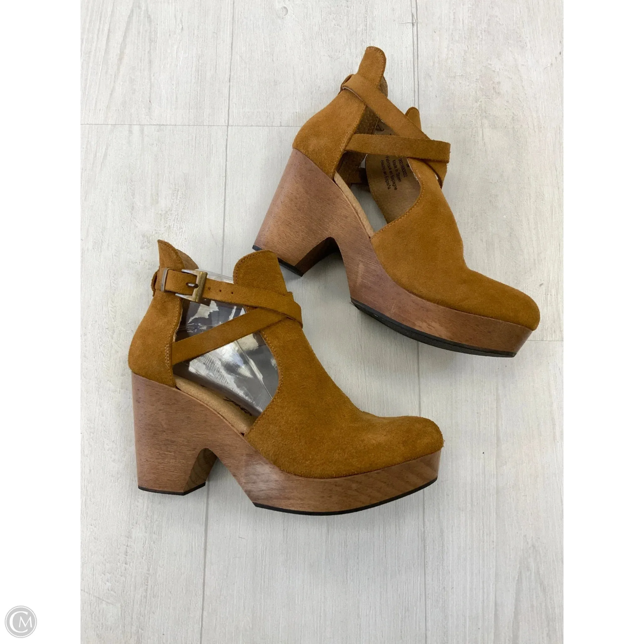 Shoes Heels Block By Free People In Tan, Size: 8.5