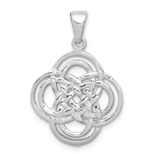 Silver Polished Finish Flat Back Celtic Charm