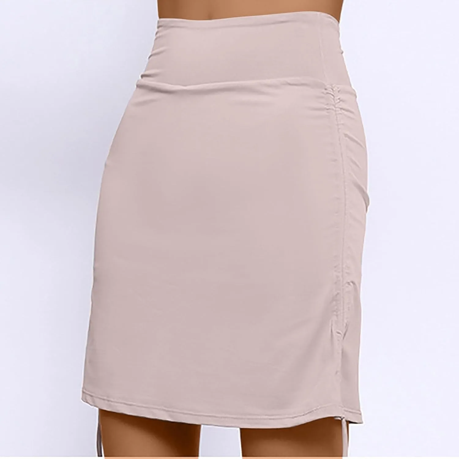 Skirts for Women High Waisted Lace Up Yoga Mini Skirts Gym Fashion Stretch Athletic Drawstring Skirts Outfits