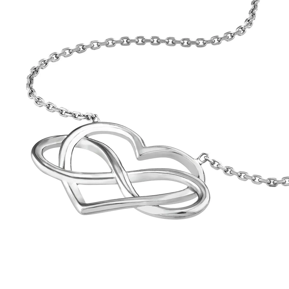 Sterling Silver Infinity in Heart Necklace