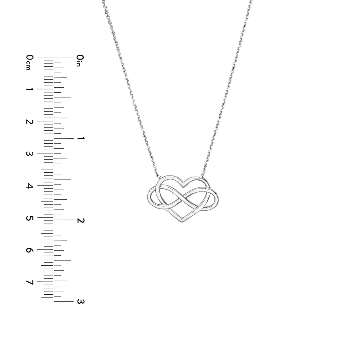 Sterling Silver Infinity in Heart Necklace