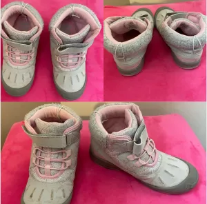 Stride Rite 360 size 13 snow boots pink & gray - size Shoes:      13 & 13.5 (Little Kid)