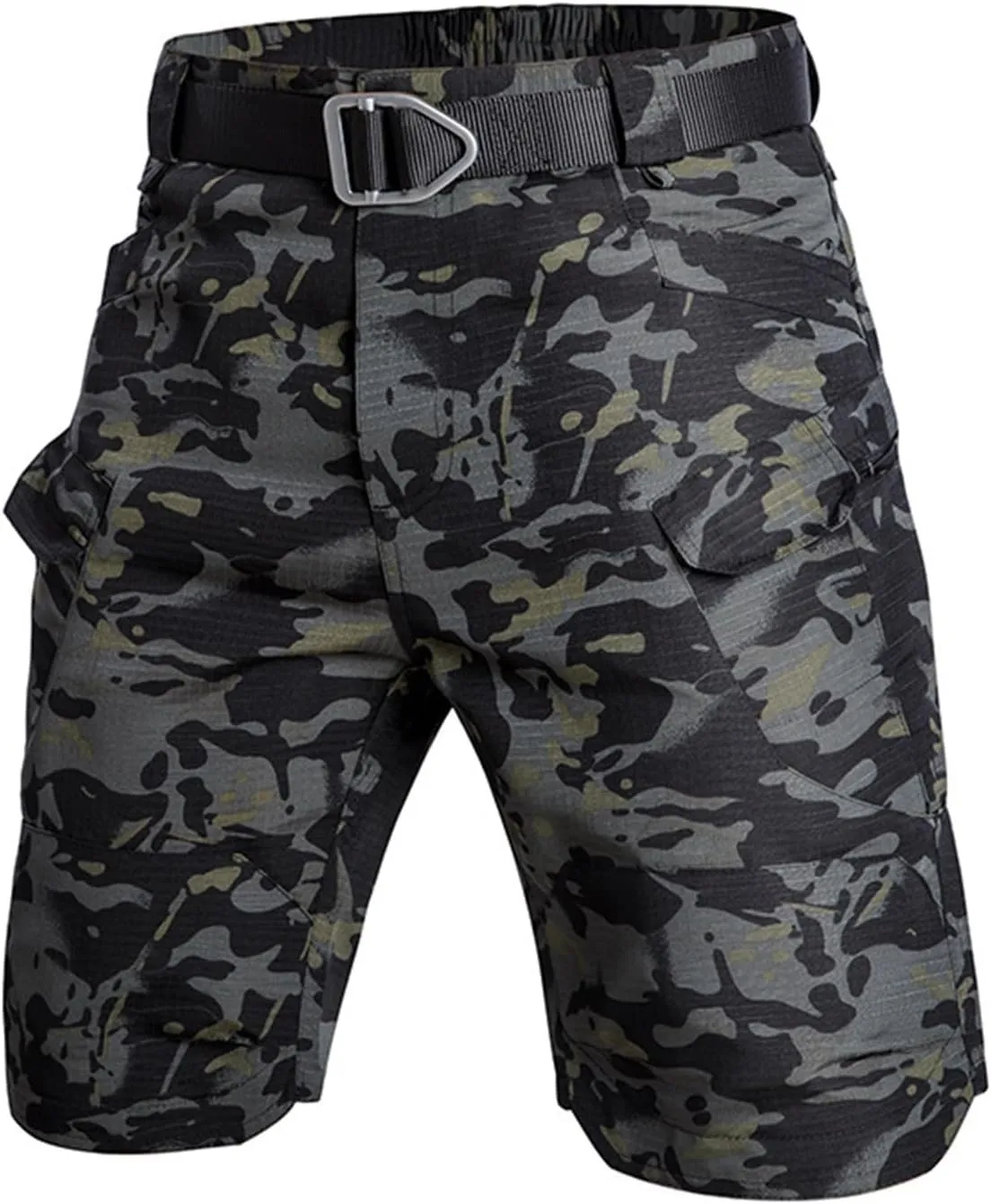 Tactical Shorts for Men Stretch Waterproof Quick Dry Cargo Pants Ripstop Lightweight Camping Hiking Pants with Pockets