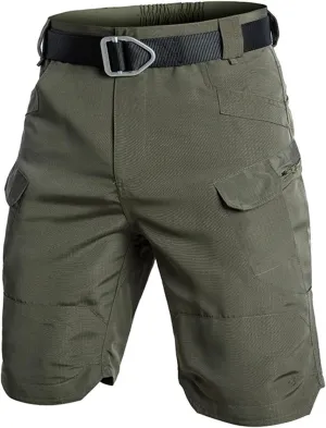 Tactical Shorts for Men Stretch Waterproof Quick Dry Cargo Pants Ripstop Lightweight Camping Hiking Pants with Pockets