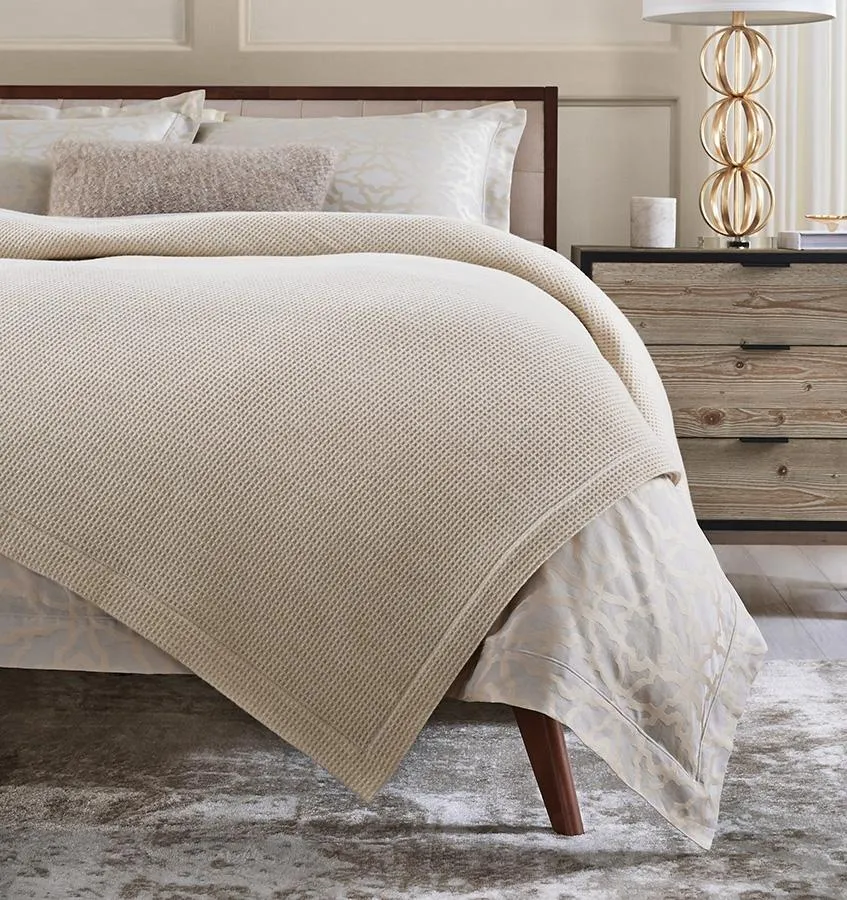 Talida Navy Blanket by Sferra