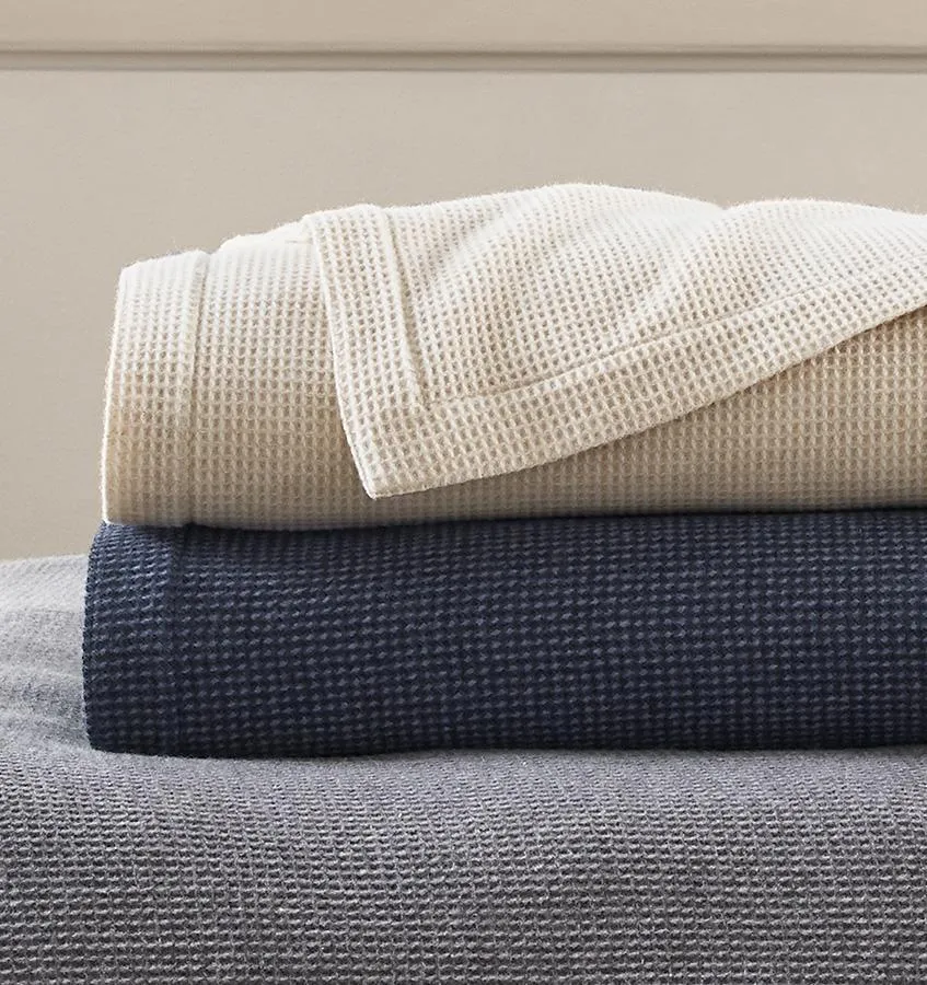 Talida Navy Blanket by Sferra