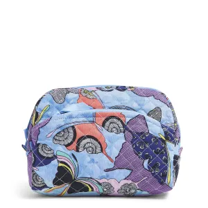 Vera Bradley Women's Medium Cosmetic Makeup Organizer Bag, Butterfly by-Recycled Cotton, One Size