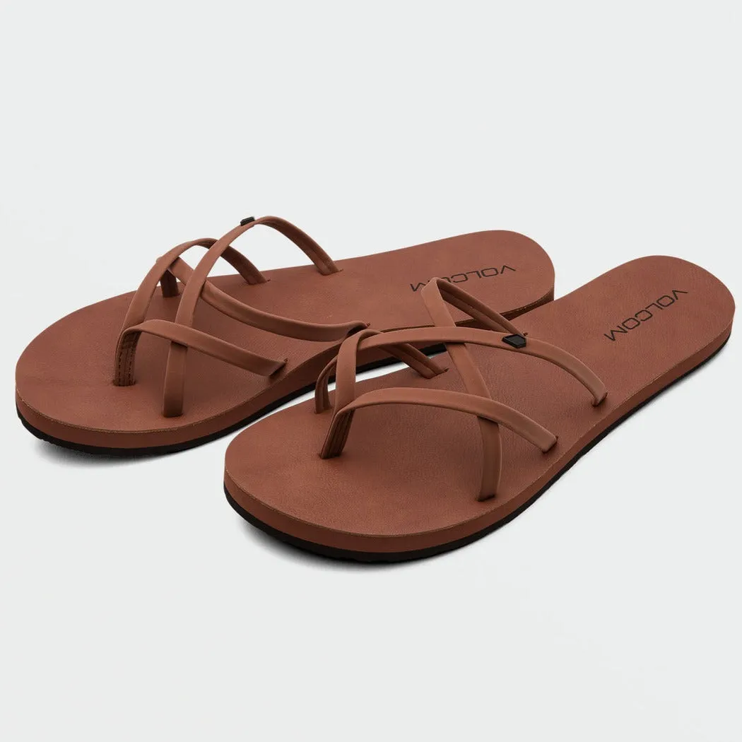 Volcom "New School II" Women's Sandals - Dark Clay