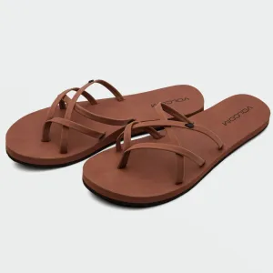 Volcom "New School II" Women's Sandals - Dark Clay