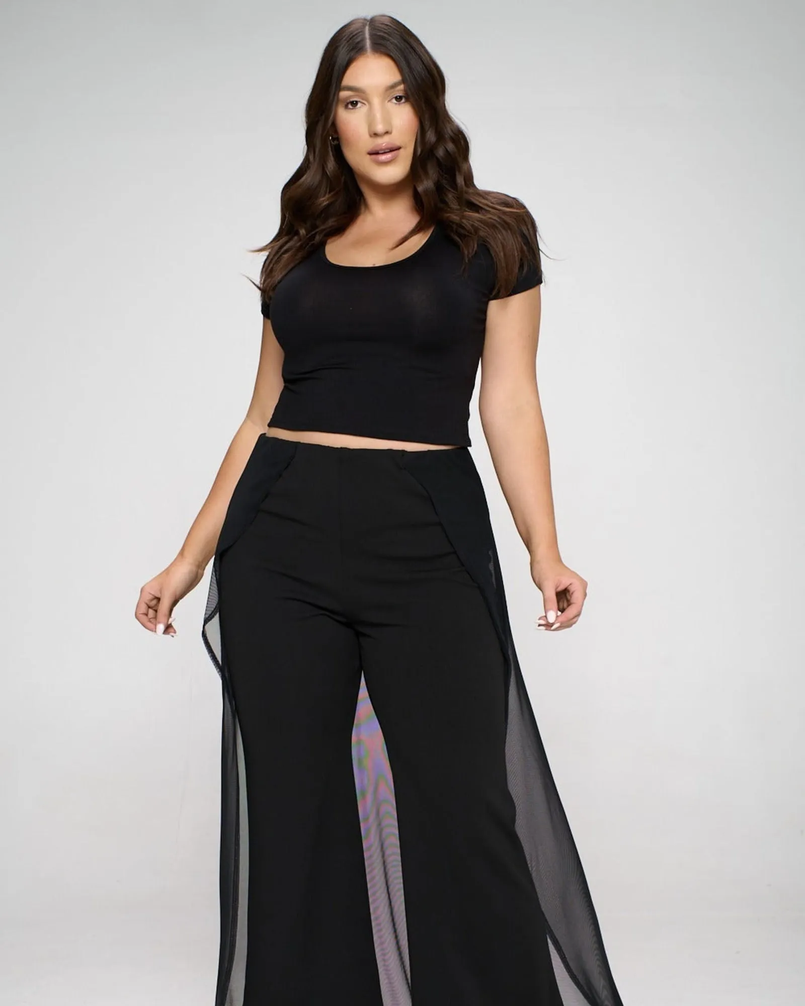 Walk Through Mesh Pants | Black