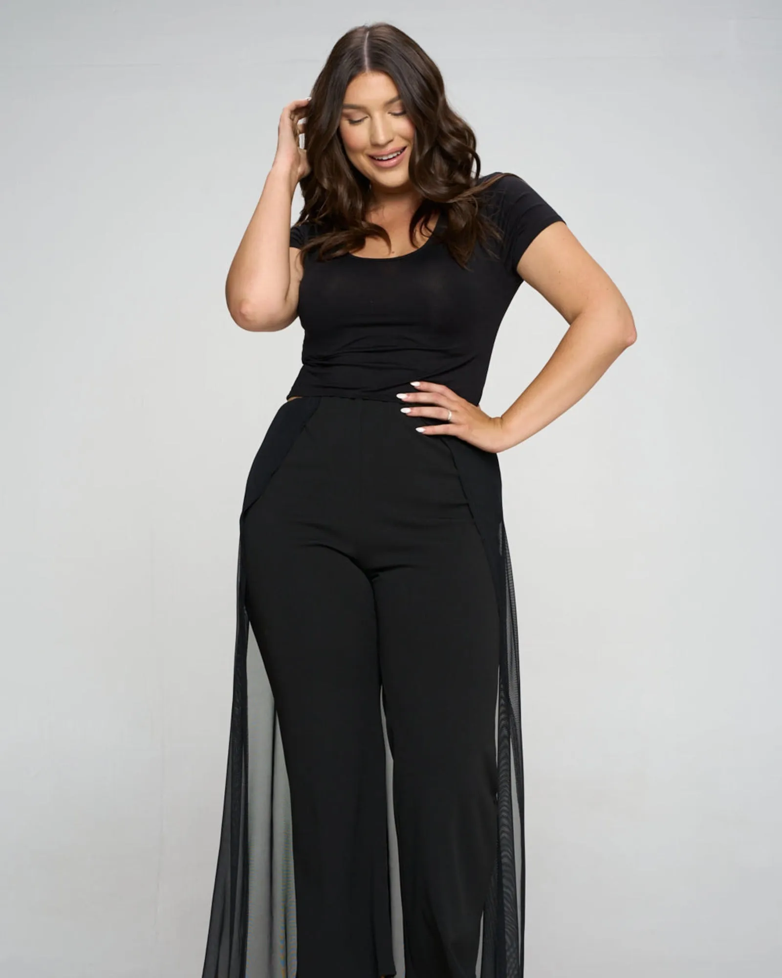 Walk Through Mesh Pants | Black