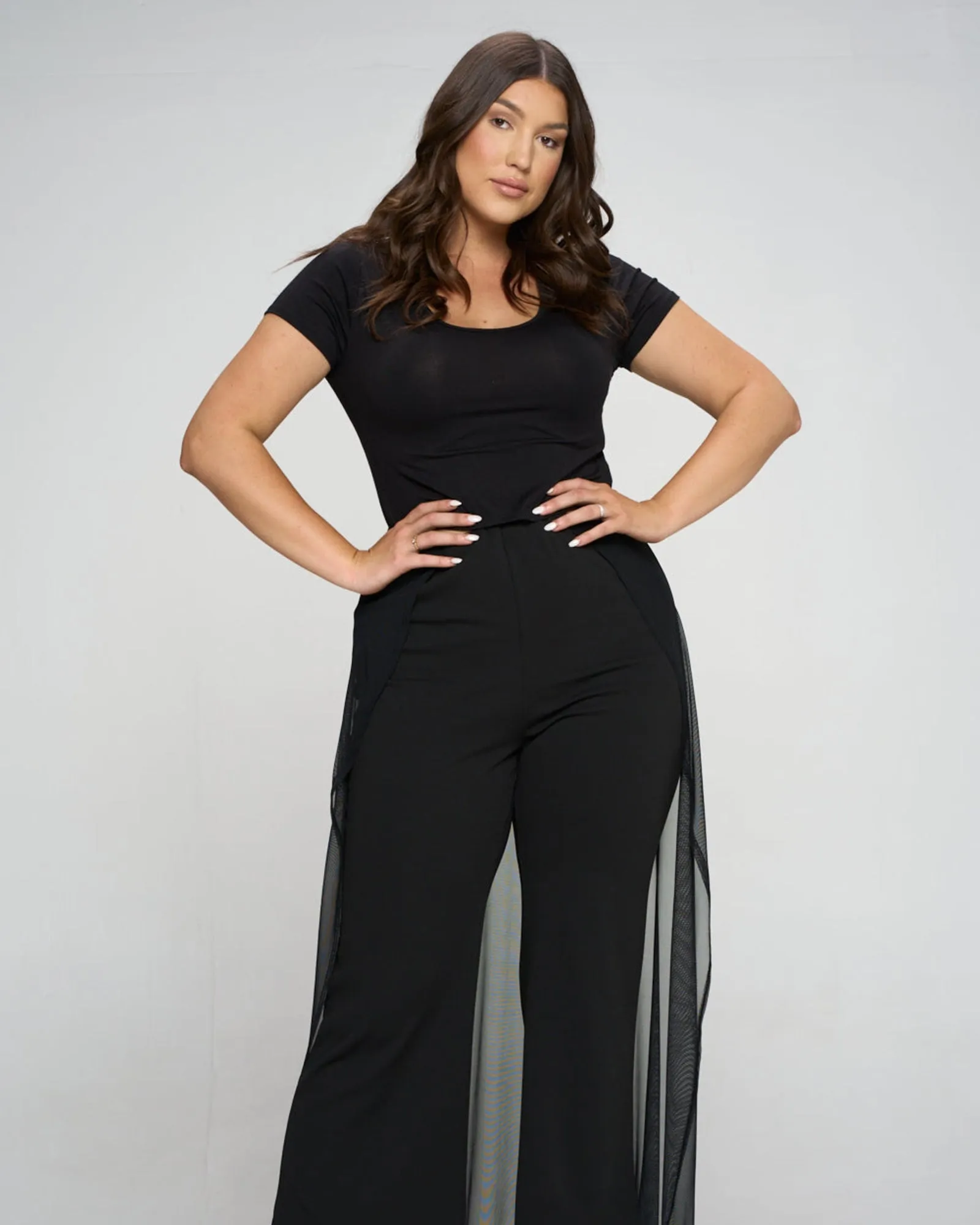 Walk Through Mesh Pants | Black