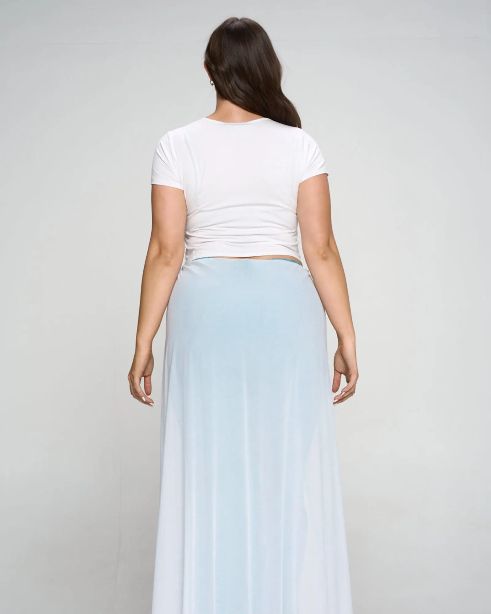 Walk Through Mesh Pants | Seafoam and White