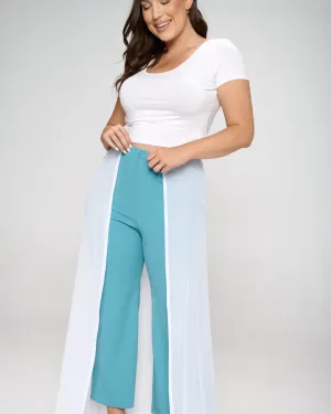 Walk Through Mesh Pants | Seafoam and White