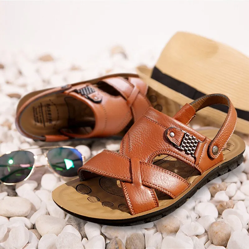 West Louis Comfortable Leather Soft Sandals