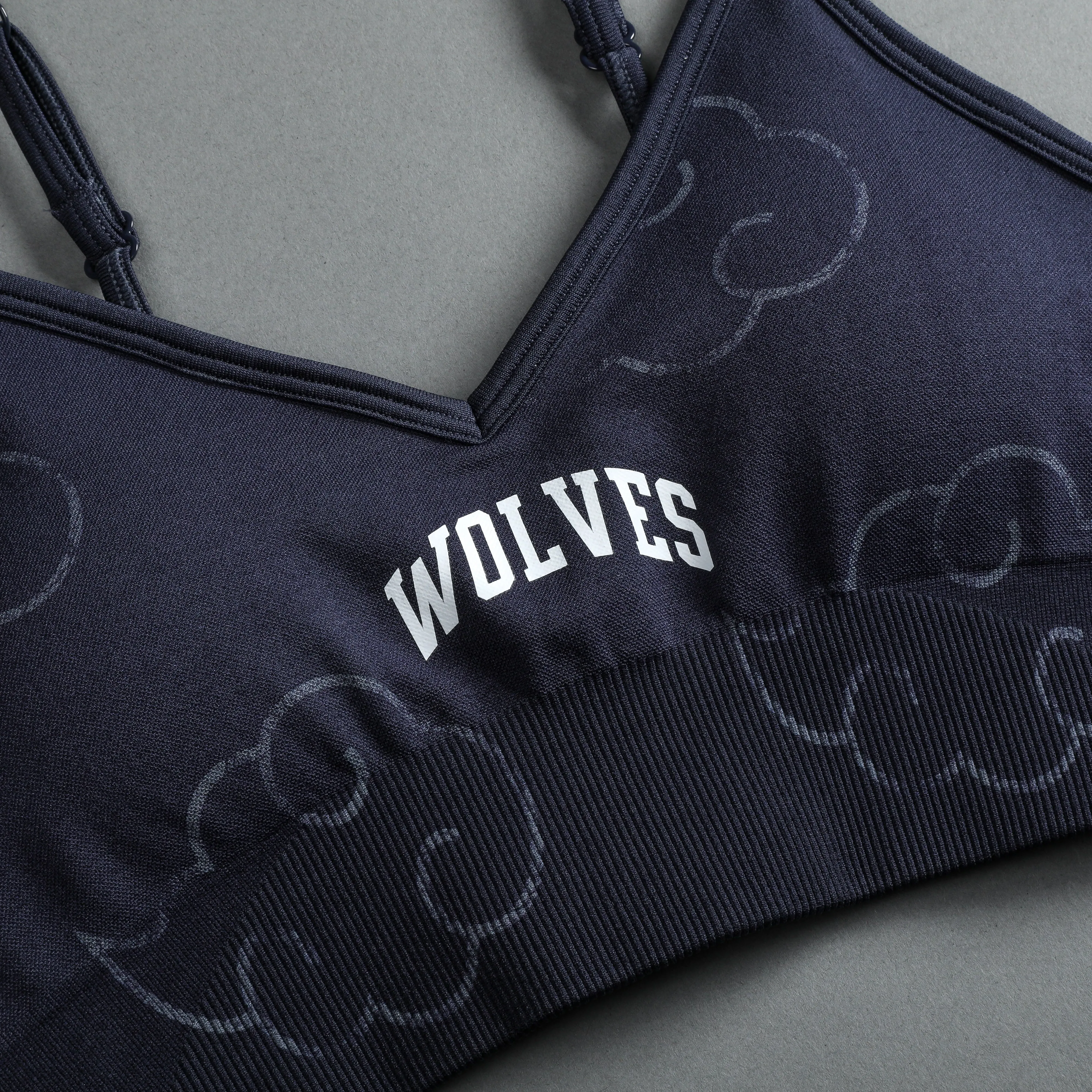Wolf Cloud Loyalty "Everson Seamless" Sports Bra in Storm Blue