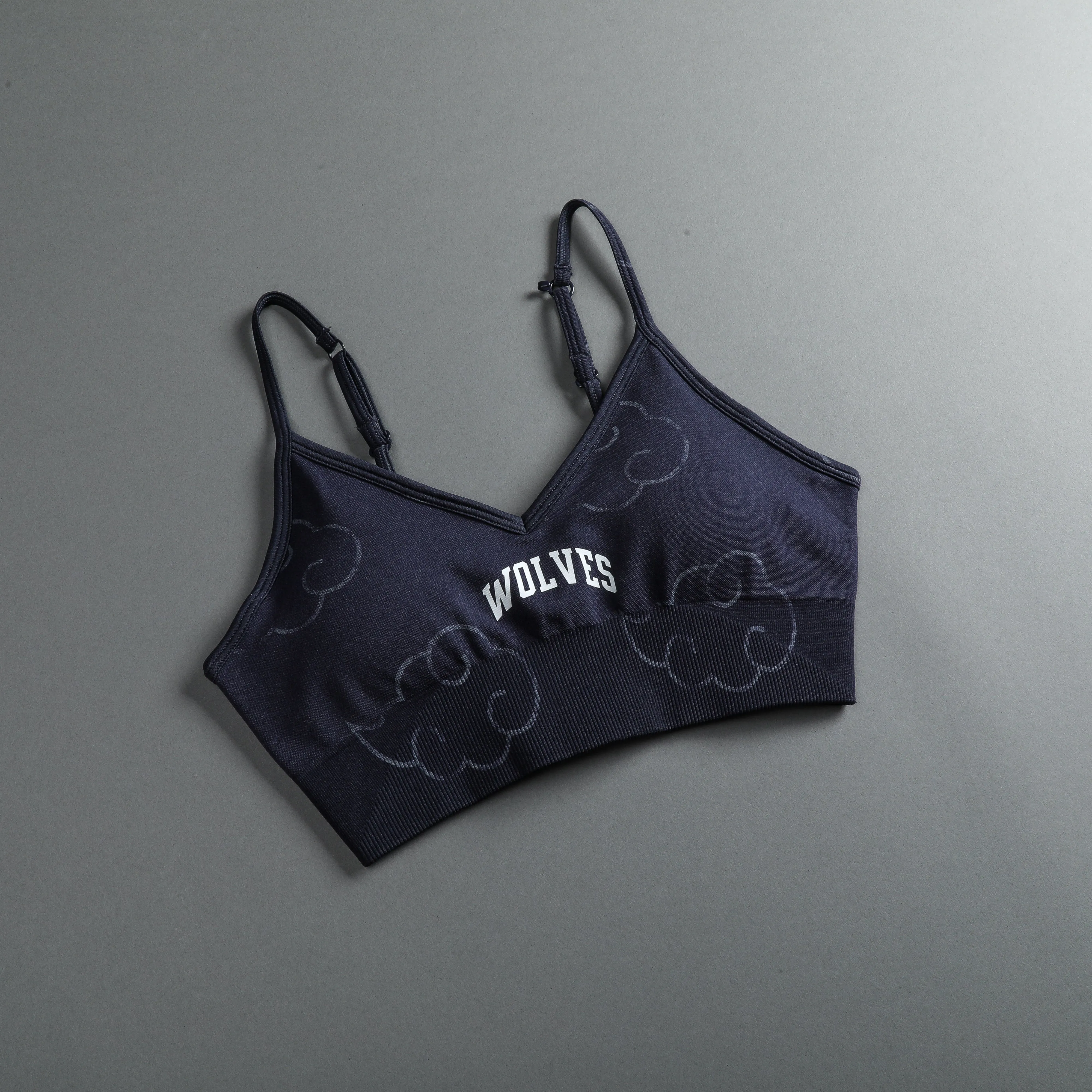 Wolf Cloud Loyalty "Everson Seamless" Sports Bra in Storm Blue