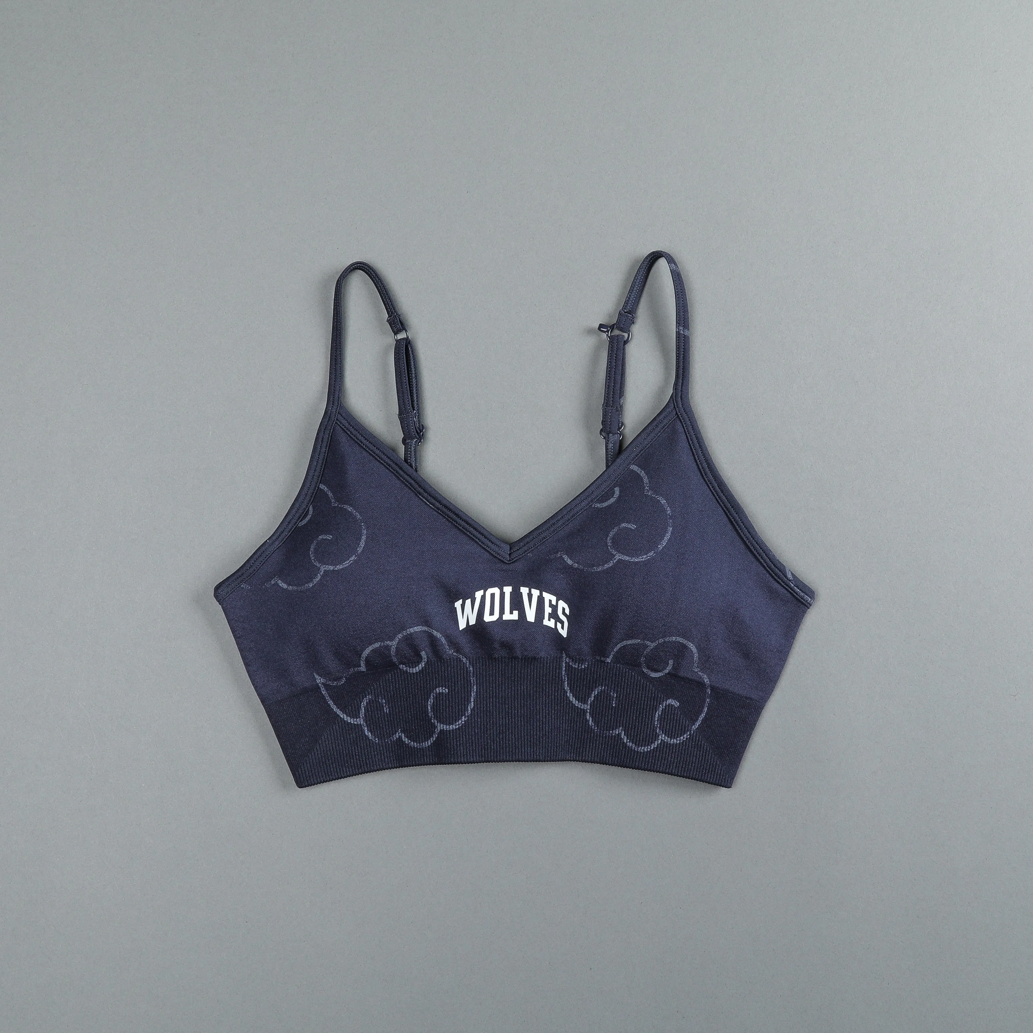 Wolf Cloud Loyalty "Everson Seamless" Sports Bra in Storm Blue