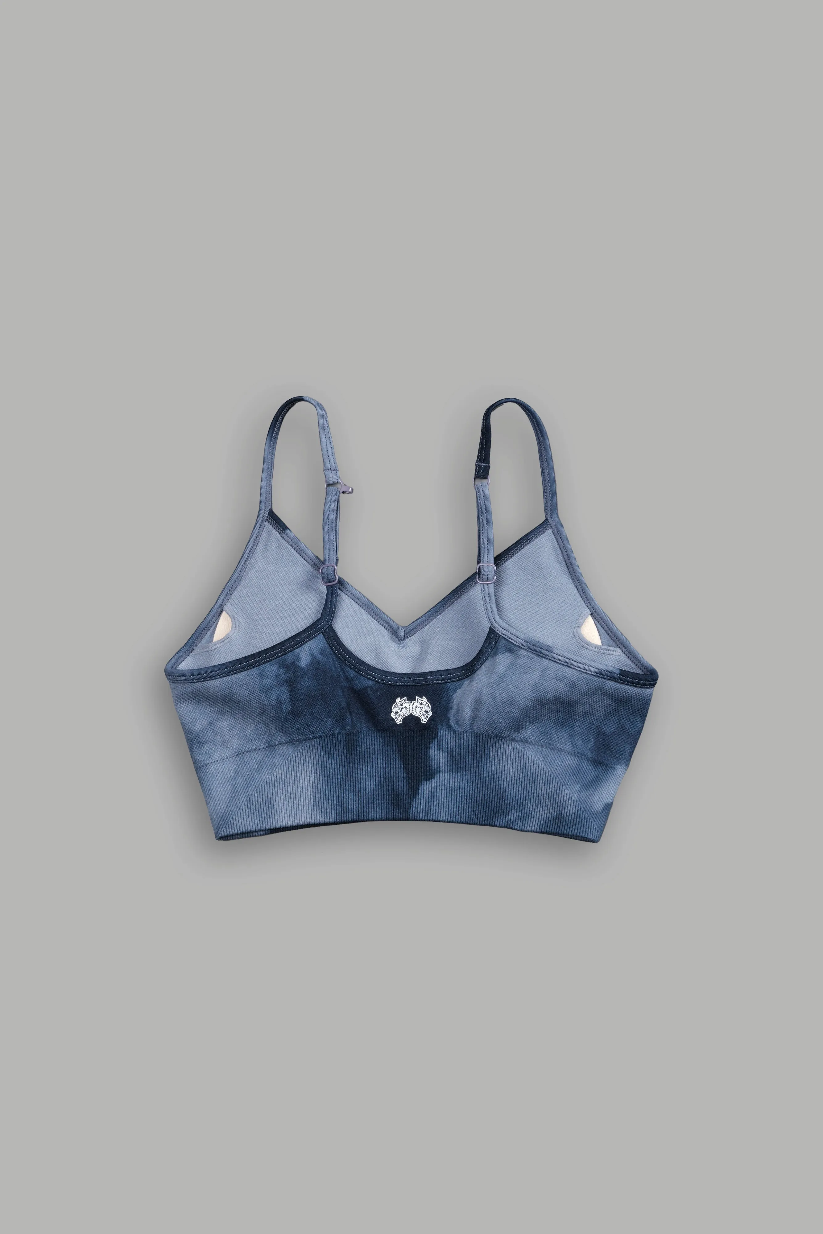 Wolves Pyramid "Everson Seamless" Sports Bra in Darc Blue Big Ghost Clouds