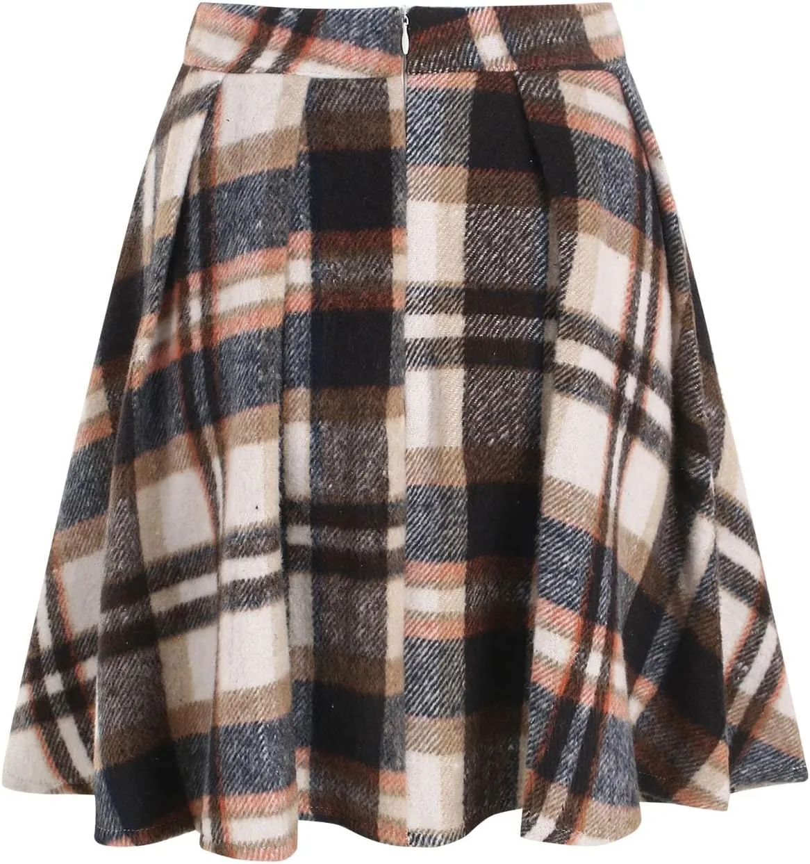 Women Plaid Mini Skirts High Wasited Pleated Skirt Summer A Line Skirts Plus Size Flared Skirt Casual School Uniform