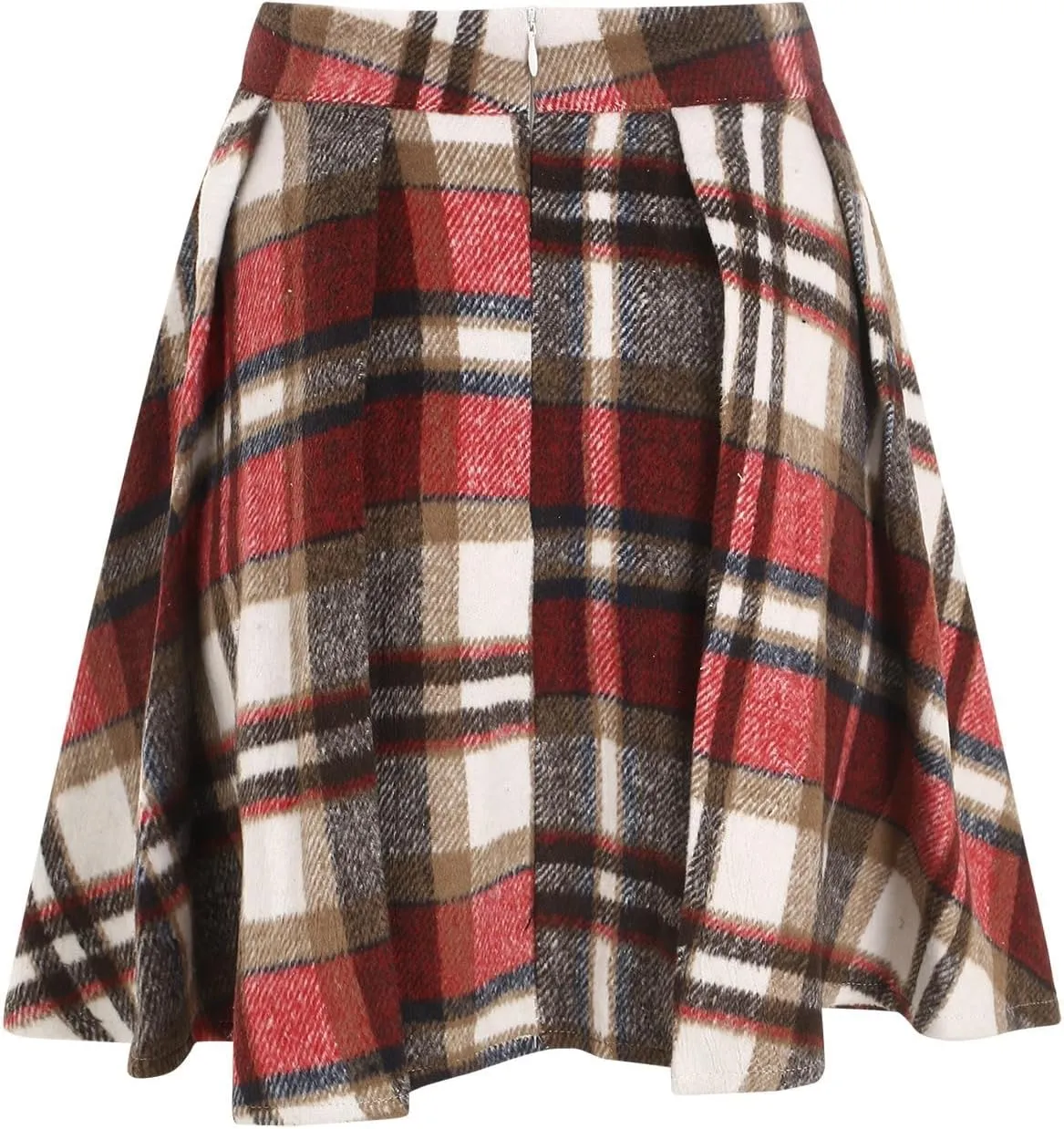 Women Plaid Mini Skirts High Wasited Pleated Skirt Summer A Line Skirts Plus Size Flared Skirt Casual School Uniform