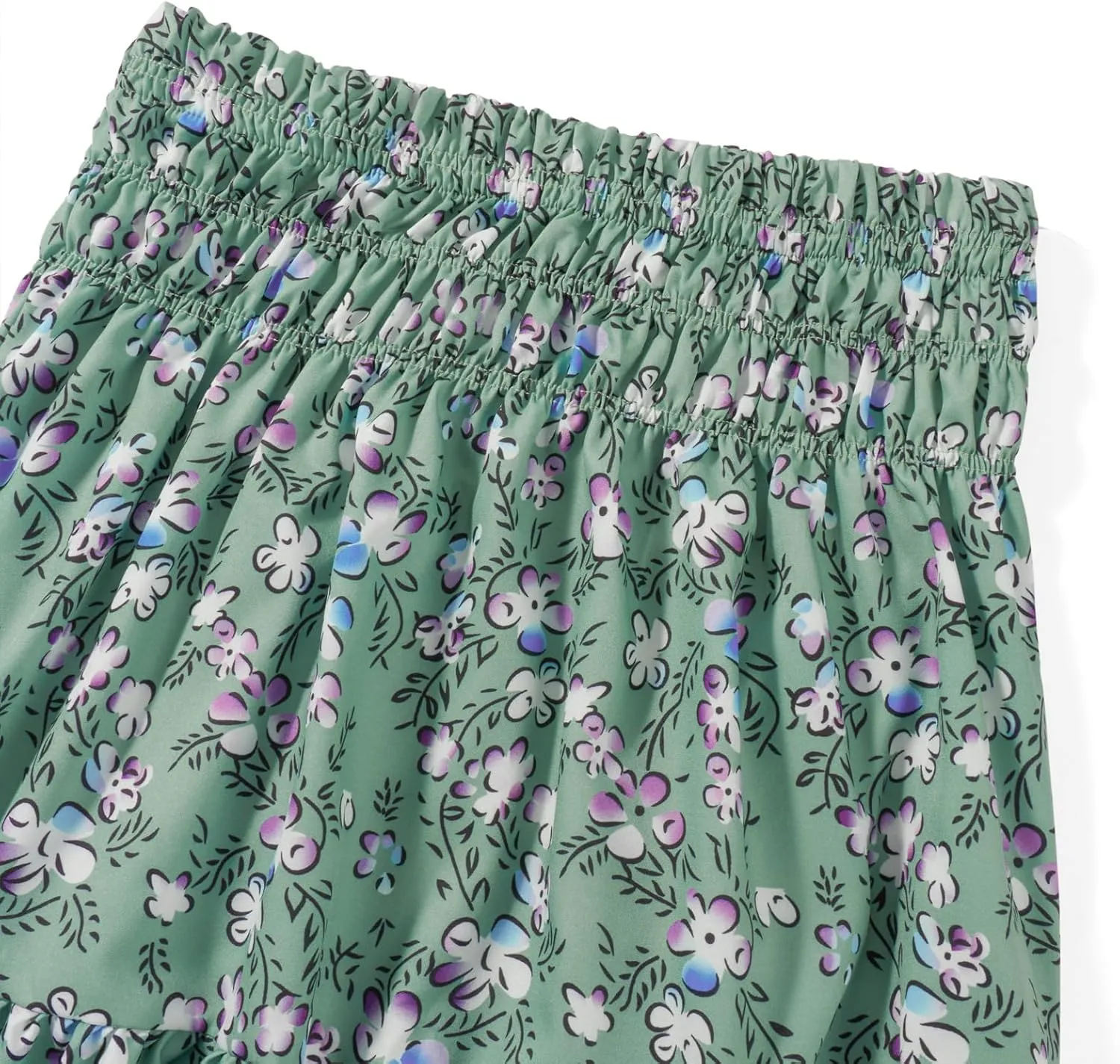 Women's 2024 Bohemian Long Skirts Elastic High Waist A Line Maxi Skirts Summer Casual Pleated Flowy Skirts