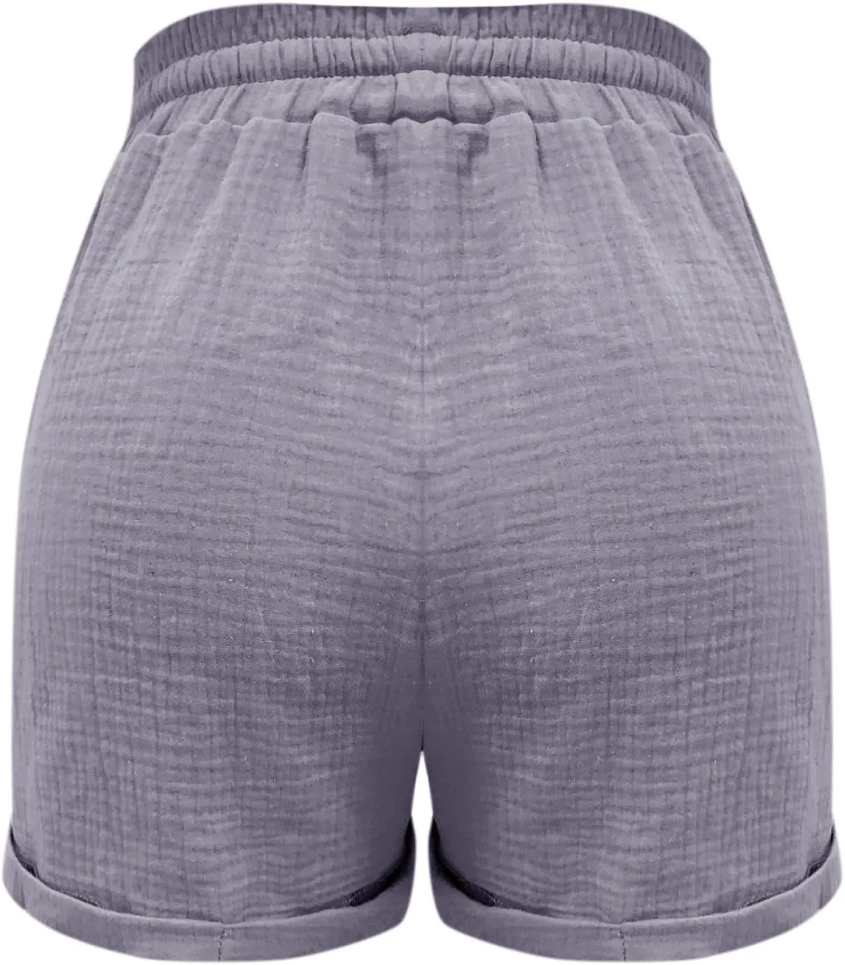 Womens Bermuda Shorts Cotton Linen Summer Beach Cruise Shorts Hight Waisted Lounge Short with Pockets S-XXL