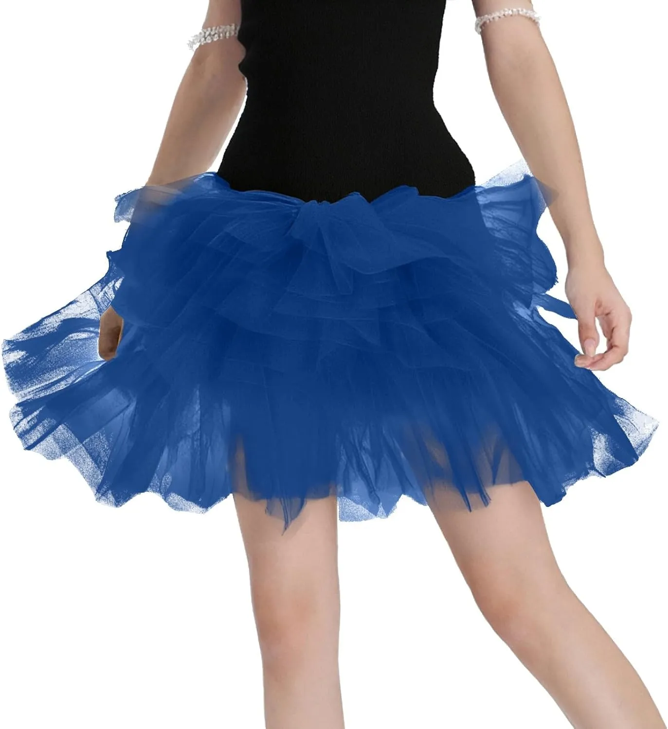 Women's Boho Skirts Summer Casual Loose Trendy Elastic High Waist Solid Color Party Dance Fluffy Short Skirt, S-L