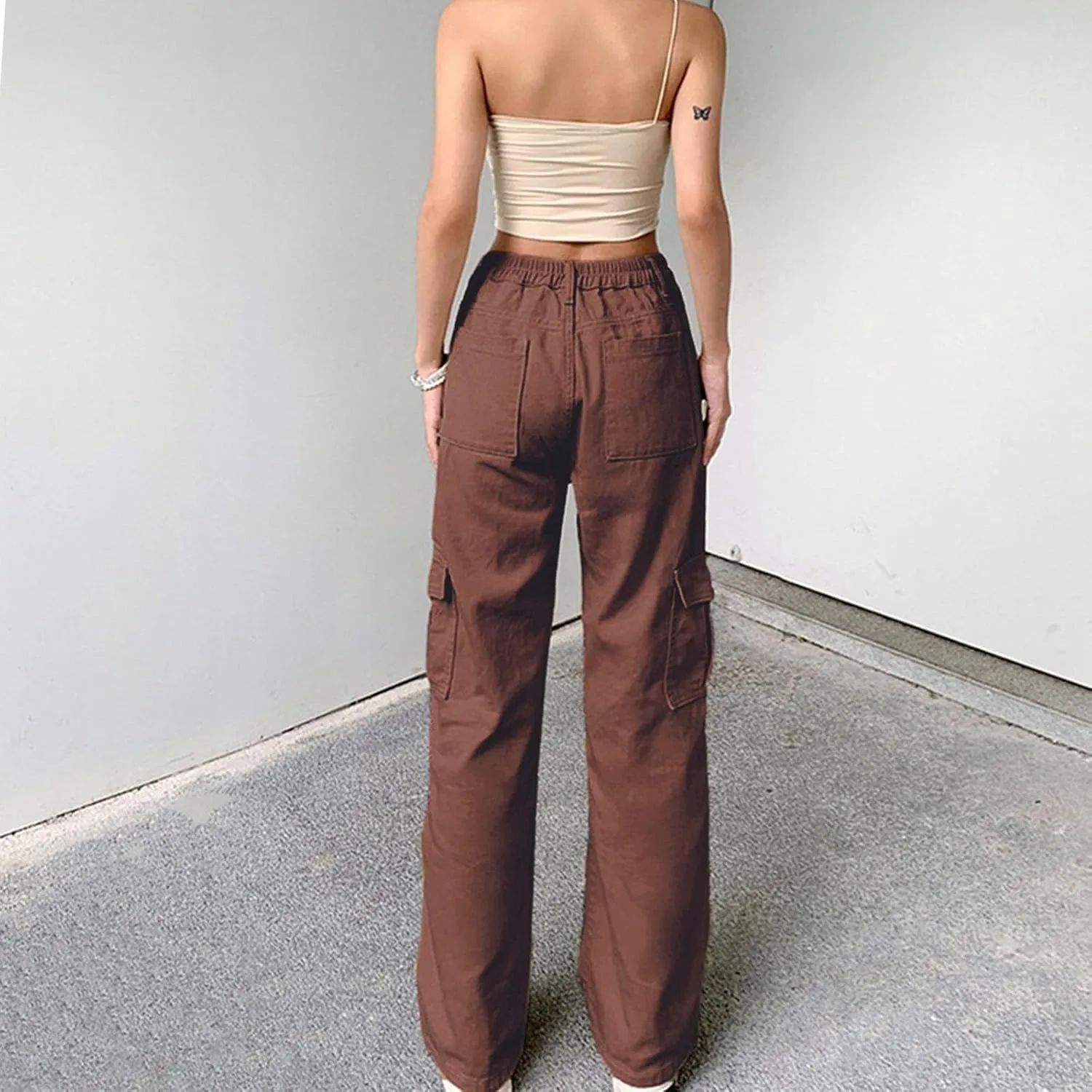 Women's Cinch Bottom Sweatpants High Waisted Casual Workout Athletic Baggy Joggers Lounge Pants with Pockets