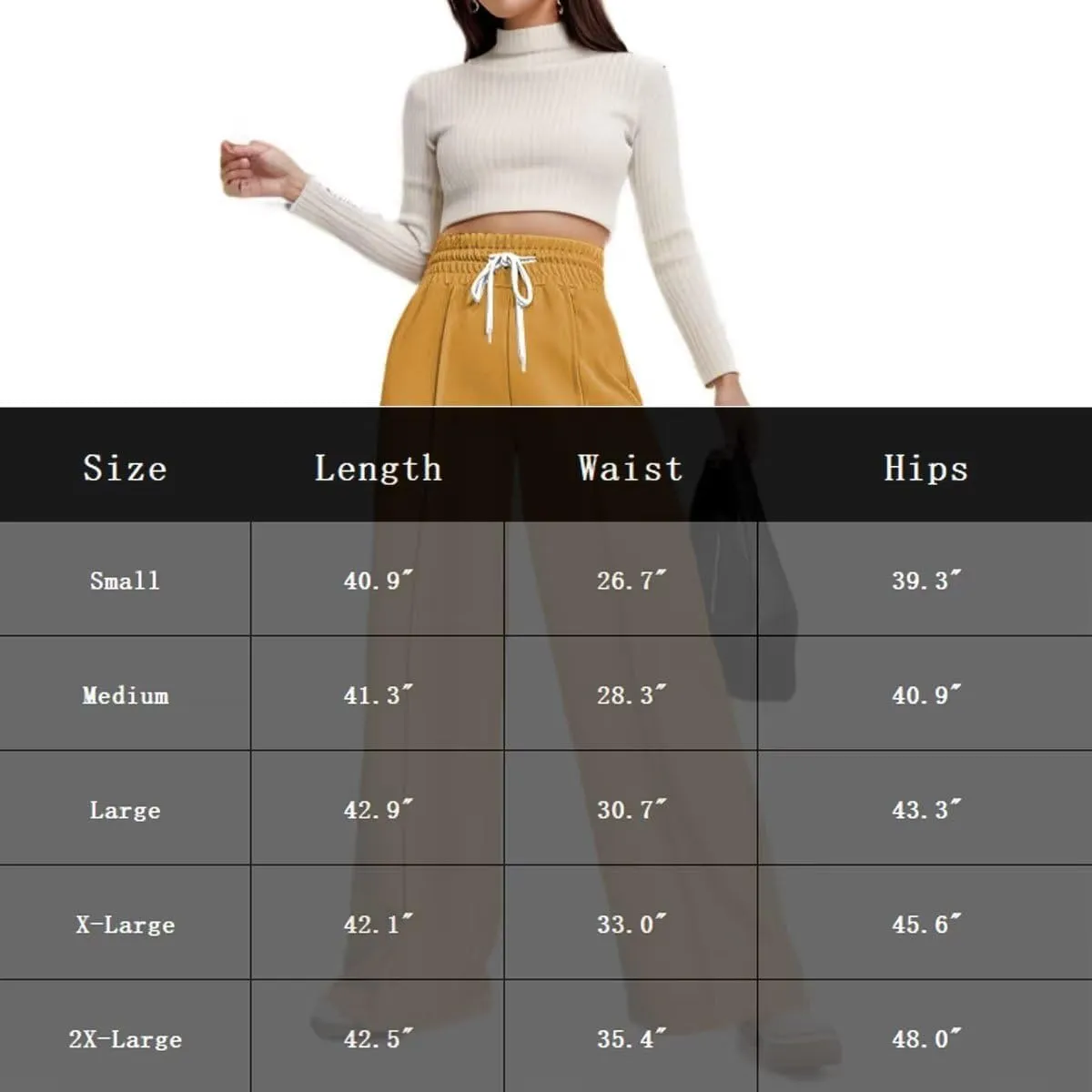 Women's Drawstring High Waist Wide Leg Sweatpants Oversized Sweats Pants Dressy Joggers Lounge Trousers with Pockets