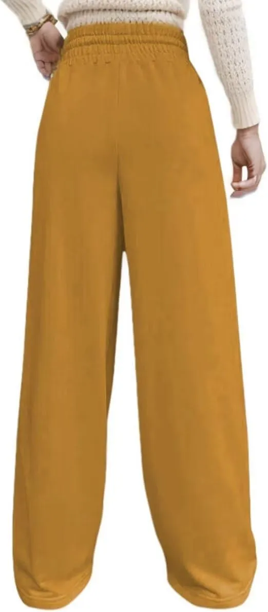 Women's Drawstring High Waist Wide Leg Sweatpants Oversized Sweats Pants Dressy Joggers Lounge Trousers with Pockets