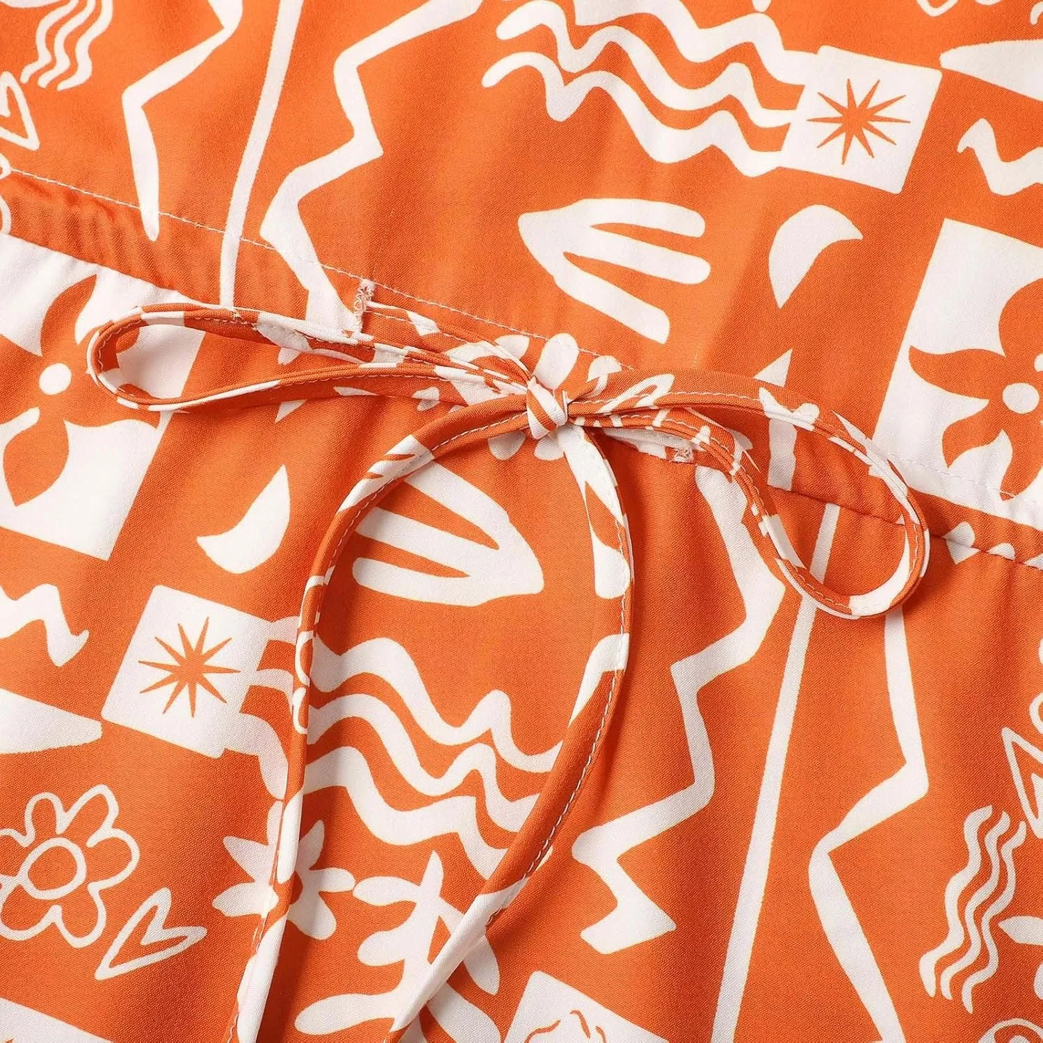 Women's Floral Boho Dress Hawaiian Dresse Short Sleeve V Neck Summer Beach Wedding Guest Swing Maxi Sundress