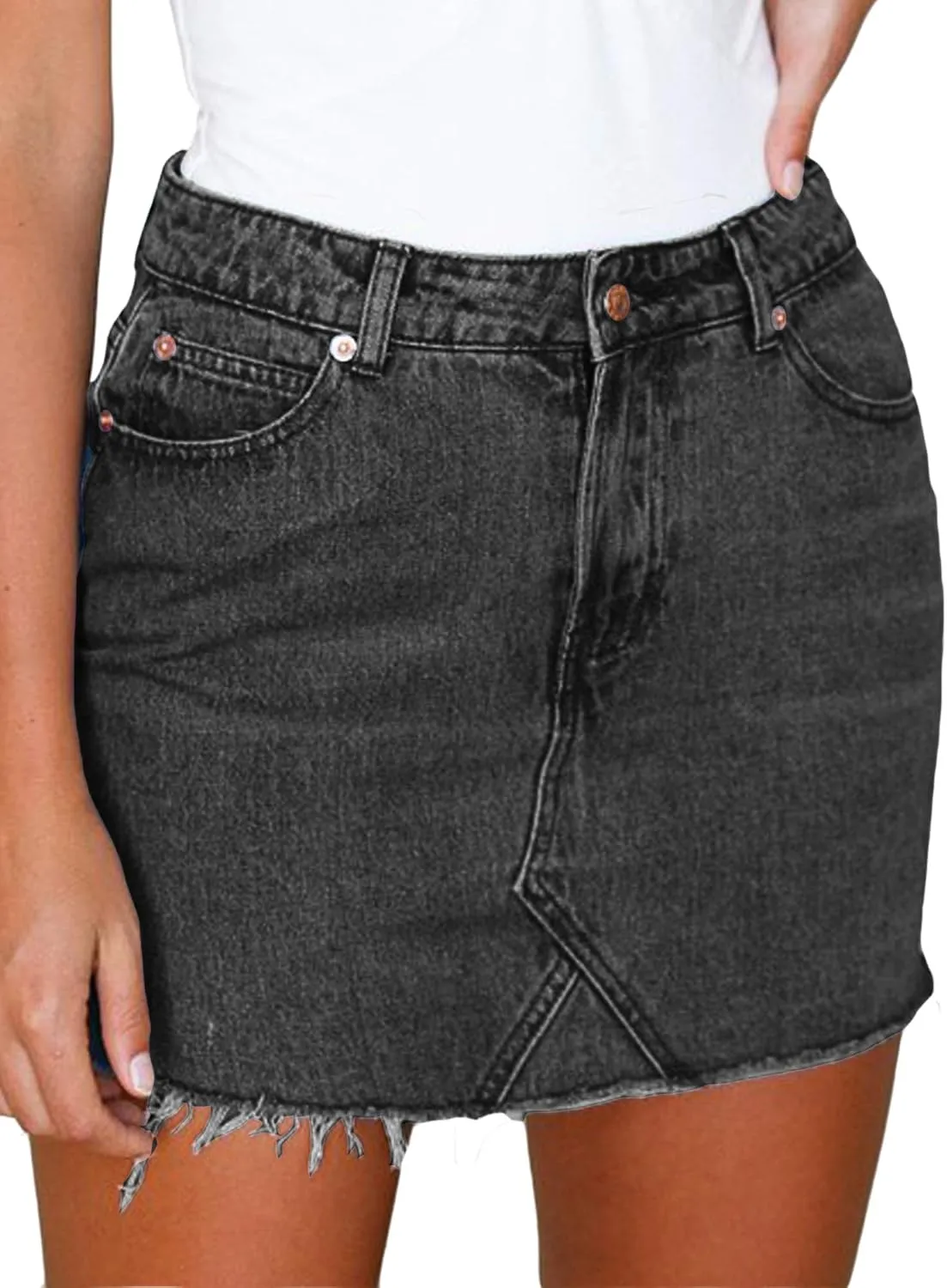 Women's High Waisted Denim Mini Skirt