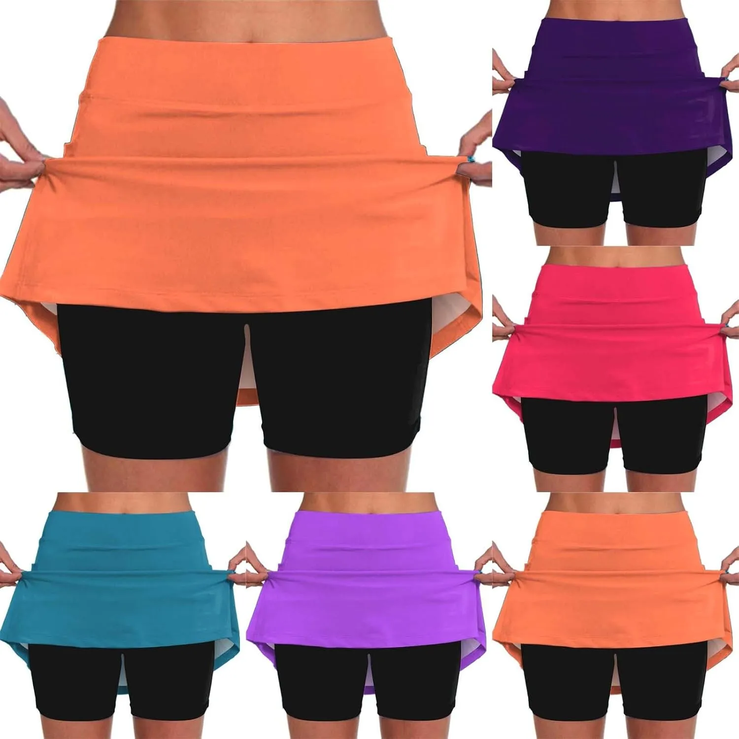 Women's Knee Length Skorts Skirts Tennis Athletic Golf Causal Skort Tennis Skirts High Waisted Skorts Skirts